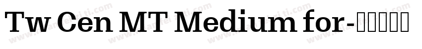 Tw Cen MT Medium for字体转换